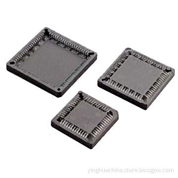 1.27mm 20/28/32/44/52/68/84 SMT PLCC socket with/without polarization peg, available in black/brownNew